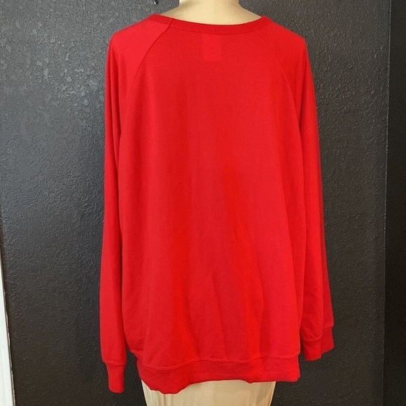 Disney Parks Women's‎ red and silver studded Minnie long sleeve super soft top - Picture 5 of 6